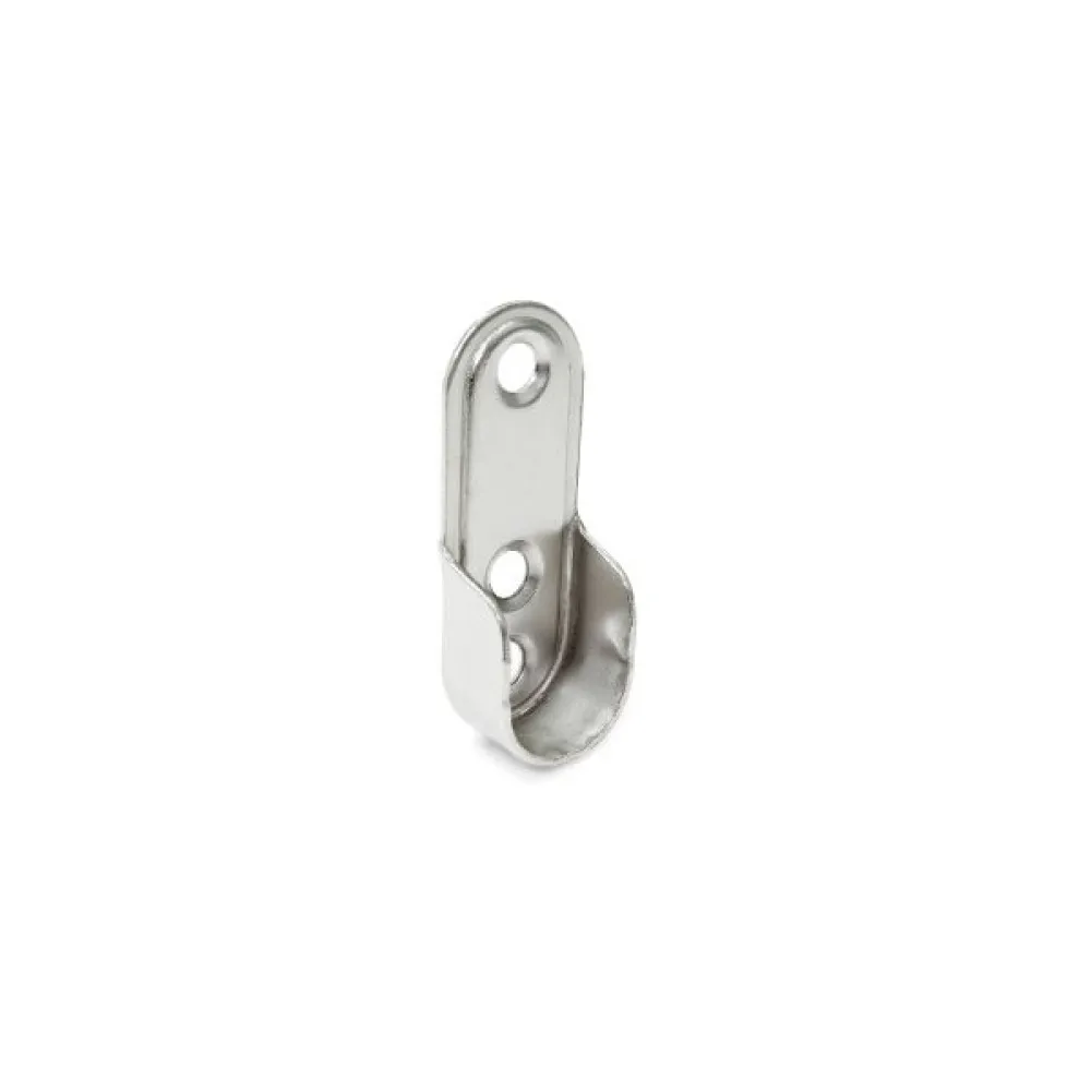 OVAL HANGING RAIL SUPPORT CHROME