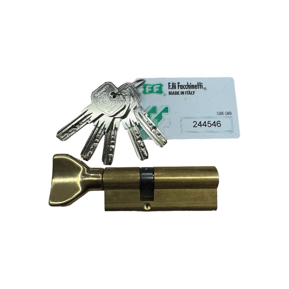 FF SECURITY KNOB CYLINDER 30-50 (5 keys) BRASS