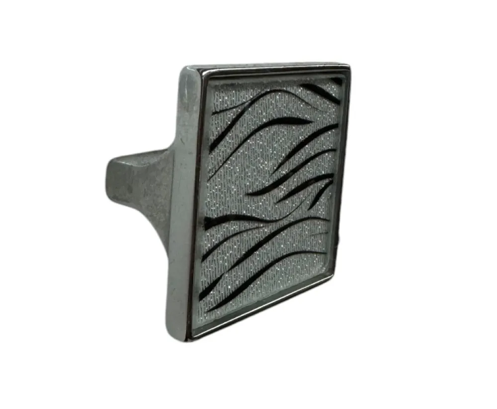 CABINET KNOB 10199/CEBRA cc32mm / 45x45mm CHROME