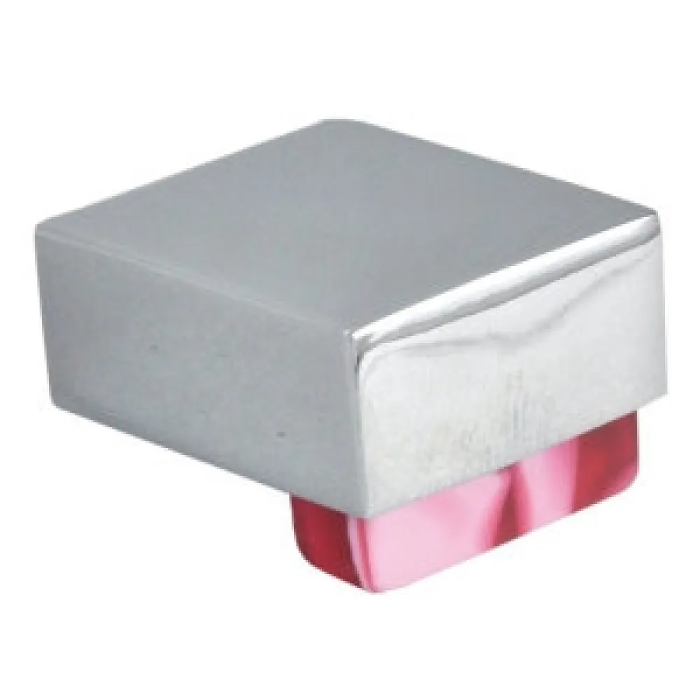 CABINET KNOB art.: 670 23x16x26mm CHROME/RED