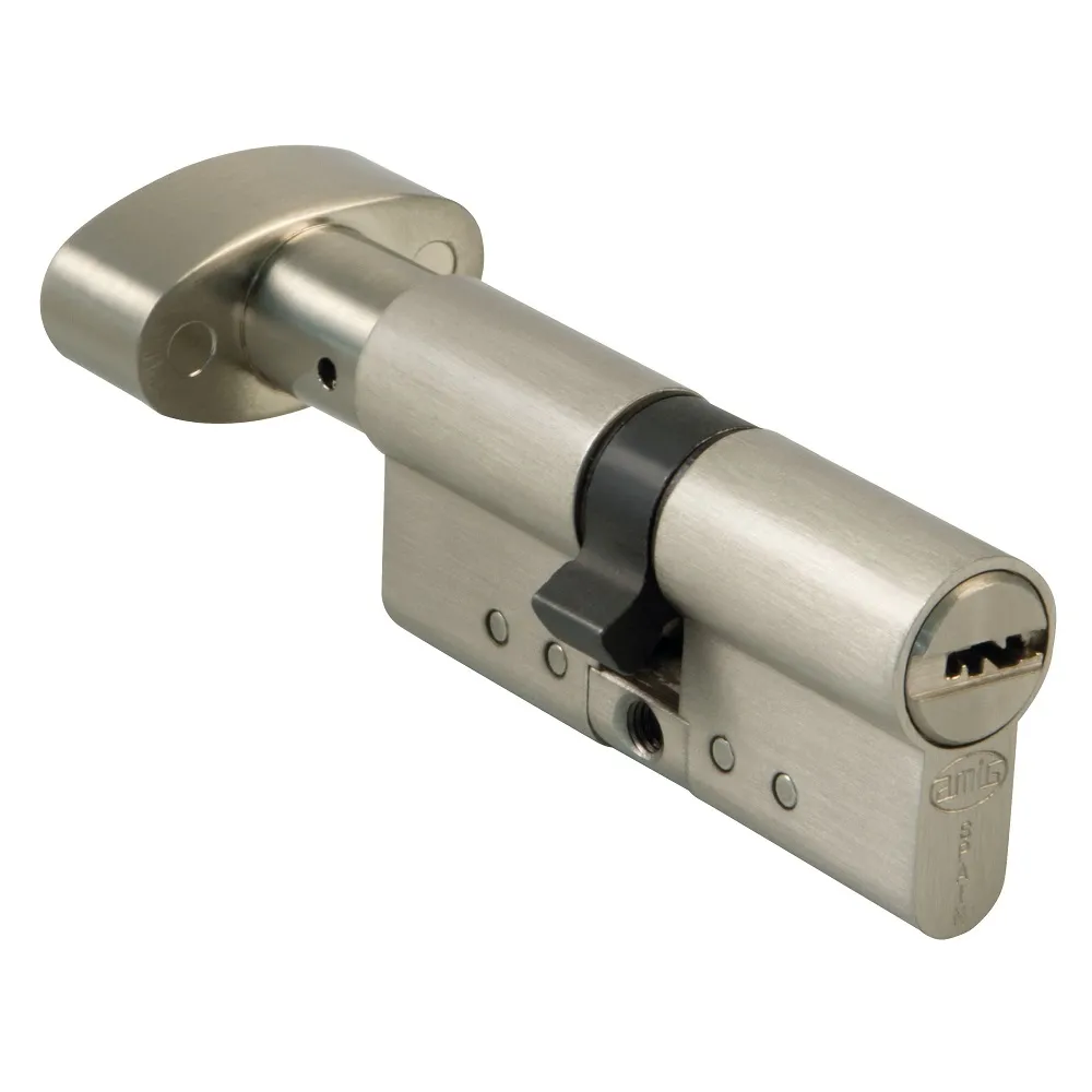 High-security KNOB cylinder AMIG art.: 22370- 50-50 nickel