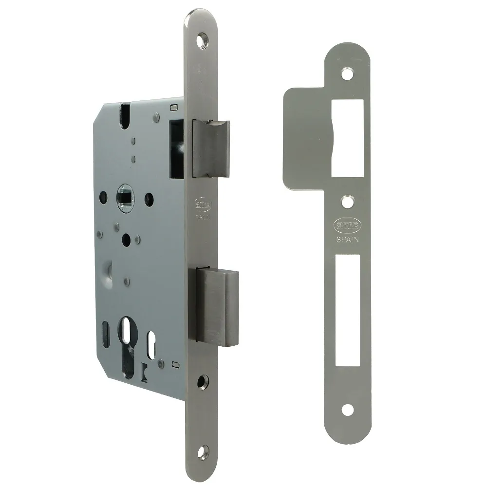 CYLINDER MORTISE LOCK art.: 24575 - 50-70 SATIN NICKEL