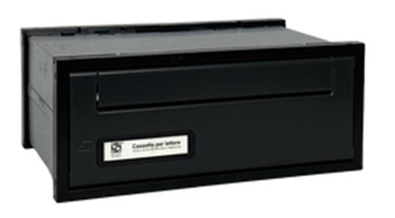 Double Sided Recessed wall-mounted modular letterbox W300xH125xD200mm ANTHRACITE