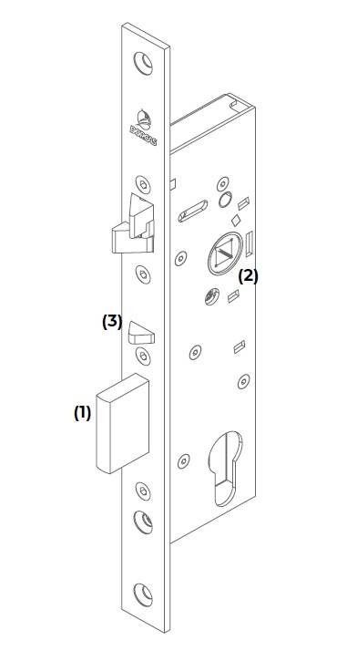 ELECTROMECHANICAL self-locking PANIC LOCK DSL 35/92