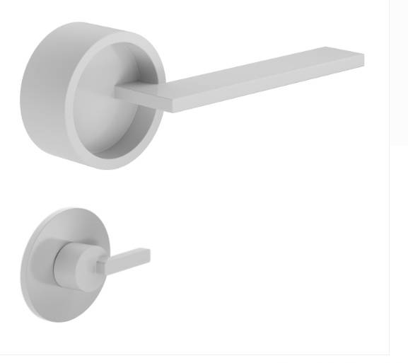 DOOR HANDLE TIMELESS with WC INDICATOR WHITE