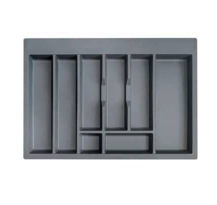 PLASTIC CULTERY TRAY MULTIBOX 818x473mm DARK GREY